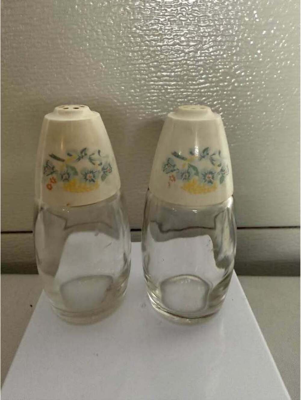Vintage CorningWare Blue Heather Salt and Pepper Shakers